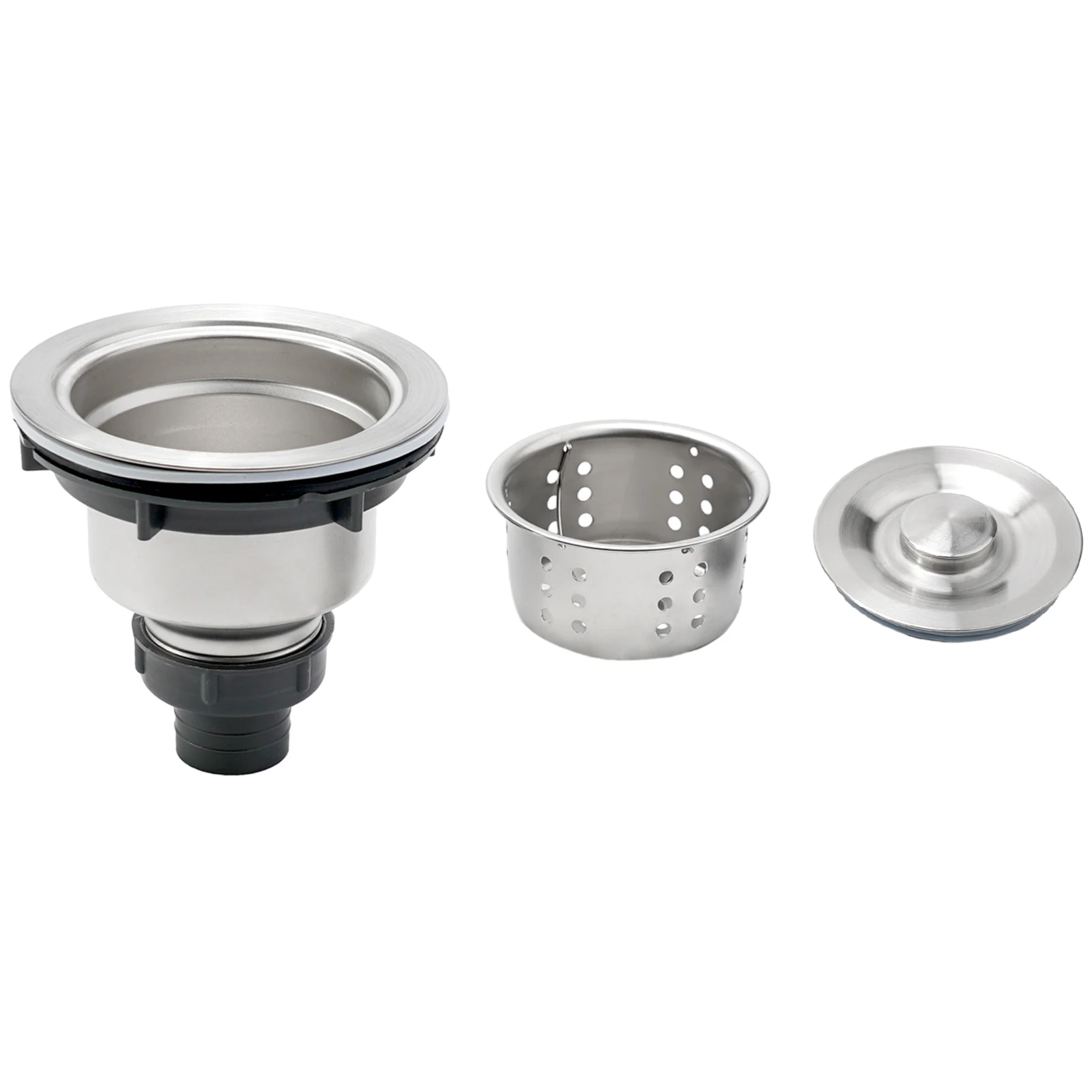 Colador de drenaje de acero inoxidable para fregadero de cocina, colador de residuos, tapón de filtro de drenaje, Kit de escurridor de cesta,