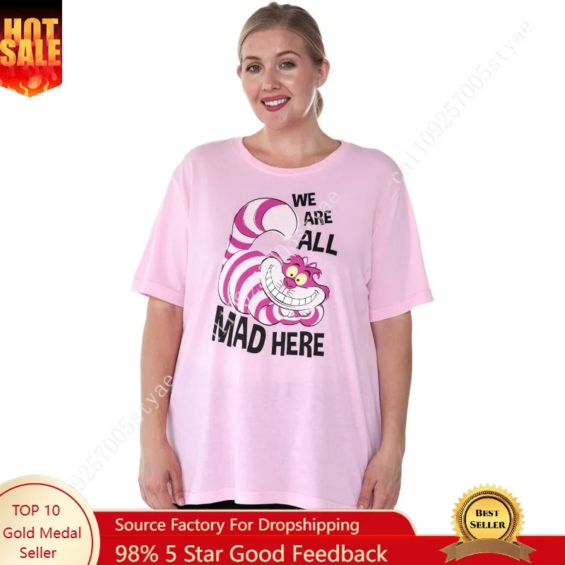 

Disney Womens Plus Size T-Shirt Cheshire Cat Alice in Wonderland Print Size 4X