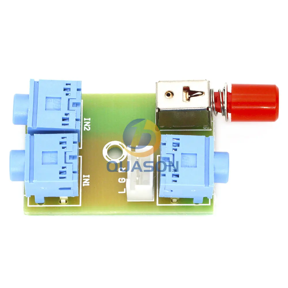 Módulo de conmutación de Audio XH-M371 3,5, 2 vías a 1 salida, interruptor de enchufe de Audio, placa PCB electrónica Diy