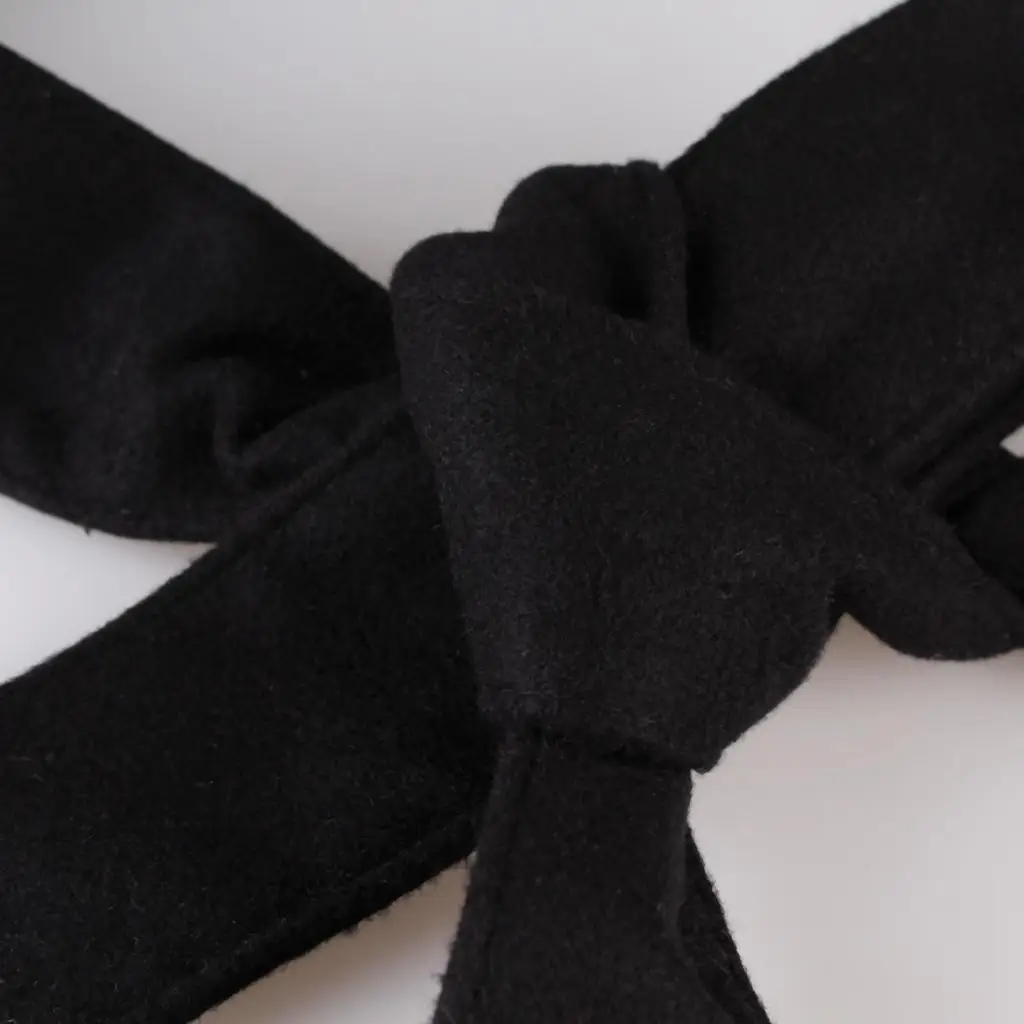 المرأة الصوفية ربطة القوس فيونكة حزام الخصر لف معطف الصوف الشتوي مشد 172 سنتيمتر #3