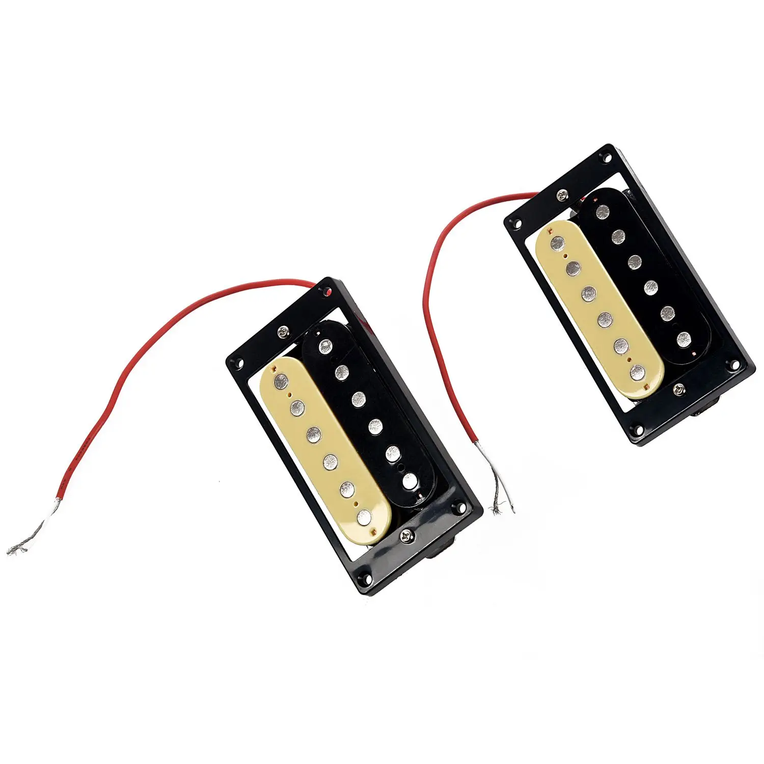 1set of 2 Zebra Faced Humbucker Double Coil Pickups Electric Guitar