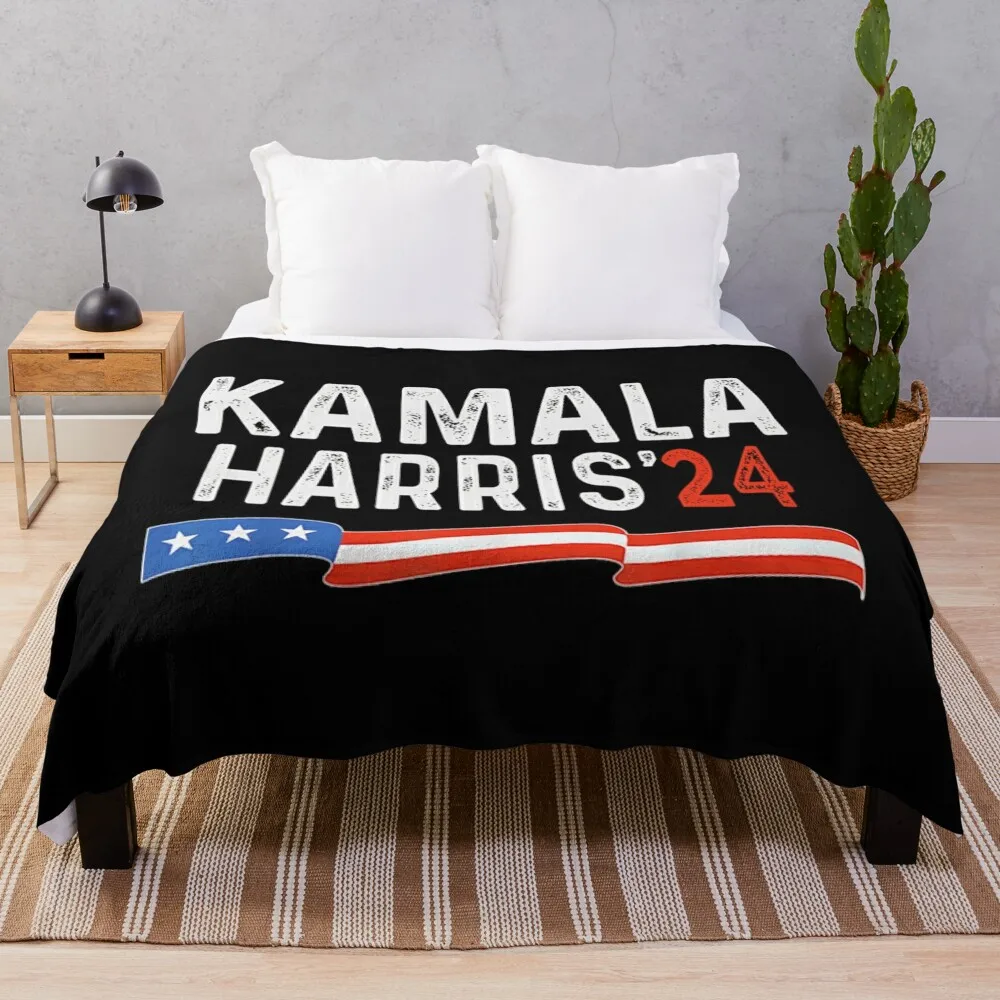 kamala harris Throw Blanket Sleeping Bag Luxury Throw Blankets