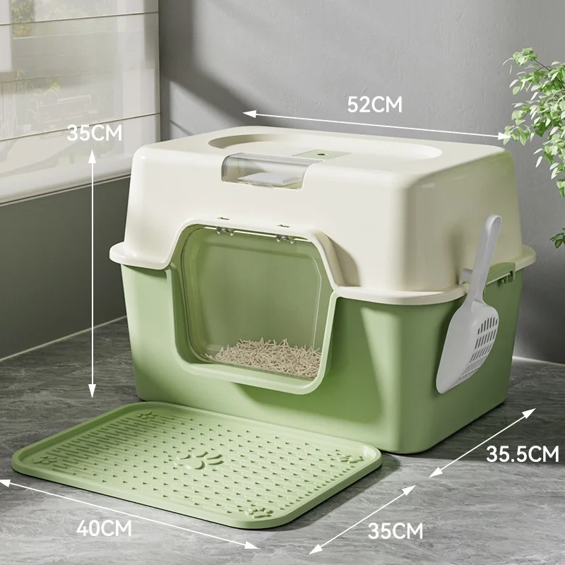 

Oversized Cat Litter Box Extra Large Closed Cat Toilet Anti-Splash Young Cat Litter Box for Cat Litter Box Pet Supplies New