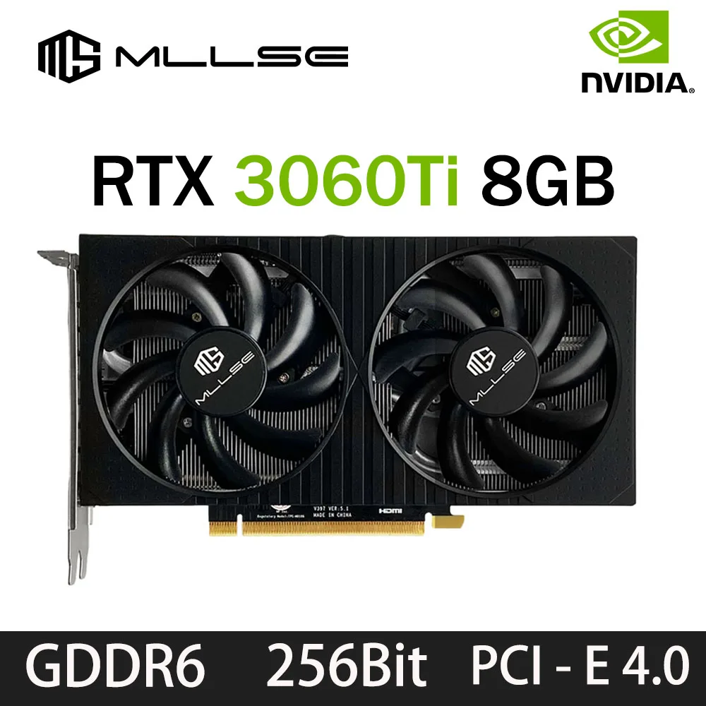 MLLSE Graphics Card RTX 3060Ti 8GB X-GAME GDDR6 256bit NVIDIA GPU 8Pin HDMI*1 DP*3 PCI Express 4.0 x16 rtx3060ti 8gb Video card