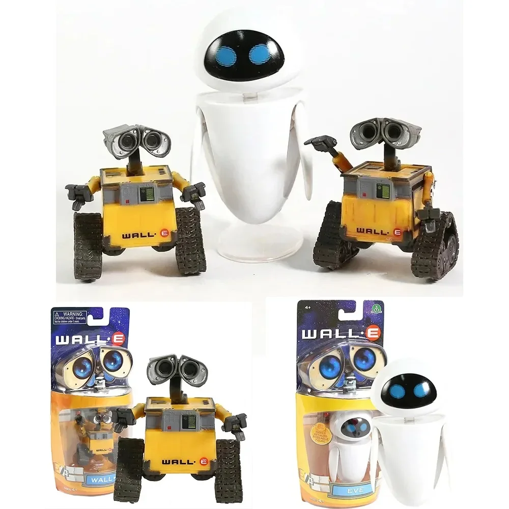 Wall-E Robot Wall E & EVE PVC Action Figure Collection Model Toys Dolls 6cm/10cm for Children Christmas Gift Anime