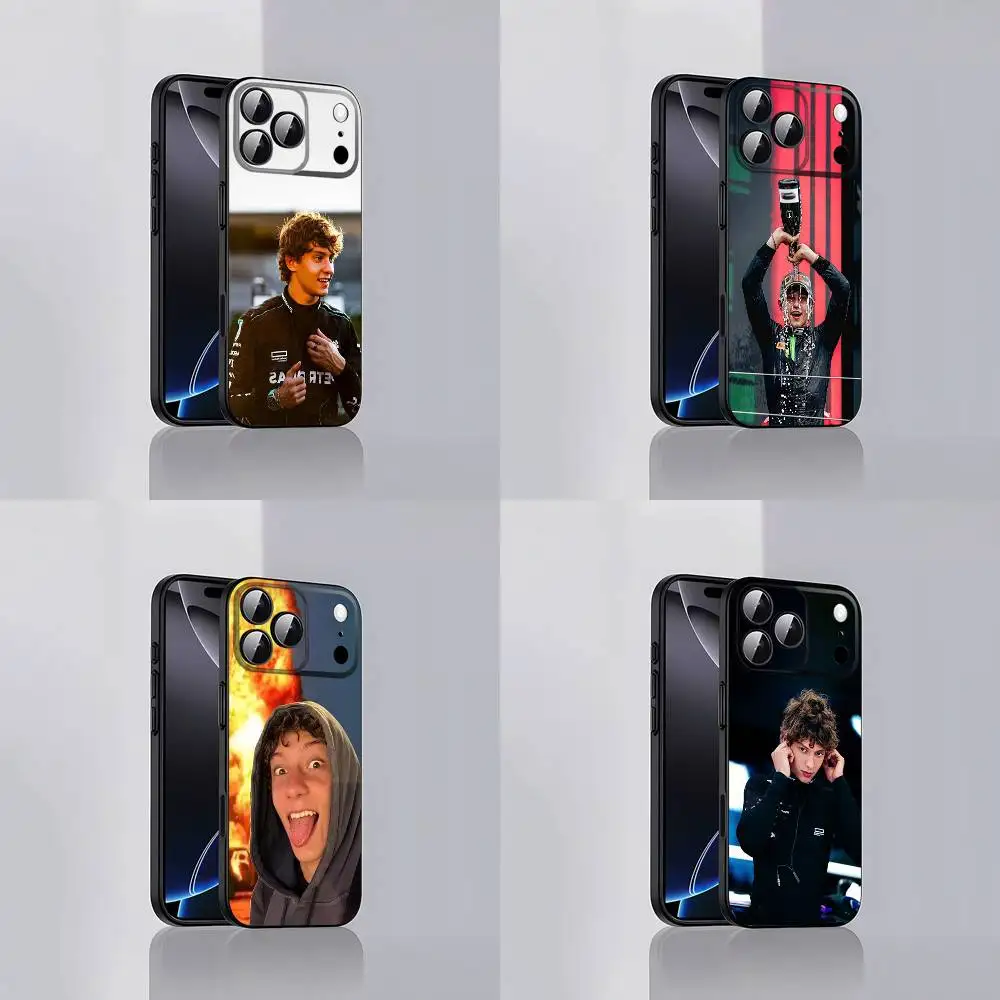 

K-Kimi Cool A-Antonelli Phone Case For iPhone 17,16,15,14,13,12,Pro,Max,Plus,E,SE4,Air,Mini Black Soft Cover