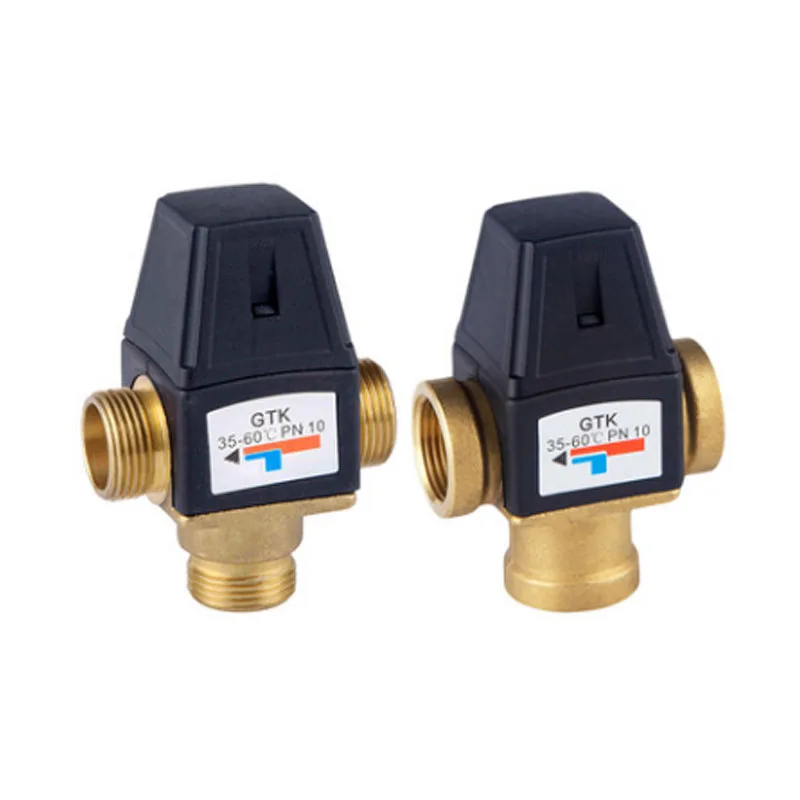 3 Way Thermostatic Mixer Valve DN20/25 Female/Male Thread Brass  For Solar Water Heater Bathroom Accessory