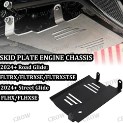 For Harley CVO Road Glide FLTRXSE 2024 Skid Plate Lower Engine Chassis Protector Black and Silver New motorcycle accessories