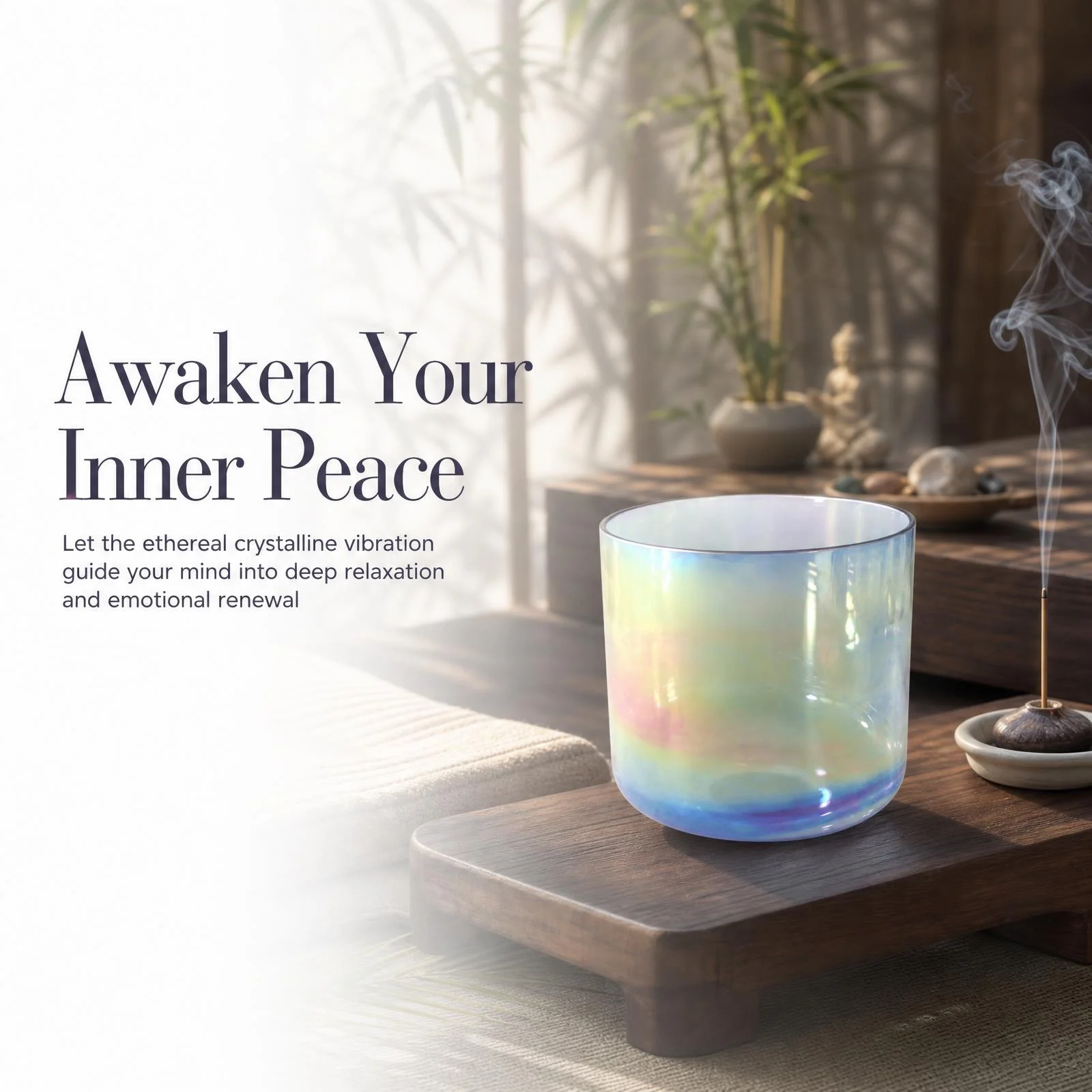 STAR LINKUP 432Hz Alchemy Crystal Singing Bowl Aurora Aura Quartz Sound Healing Chakra Balance Yoga Meditation Crystal Bowl