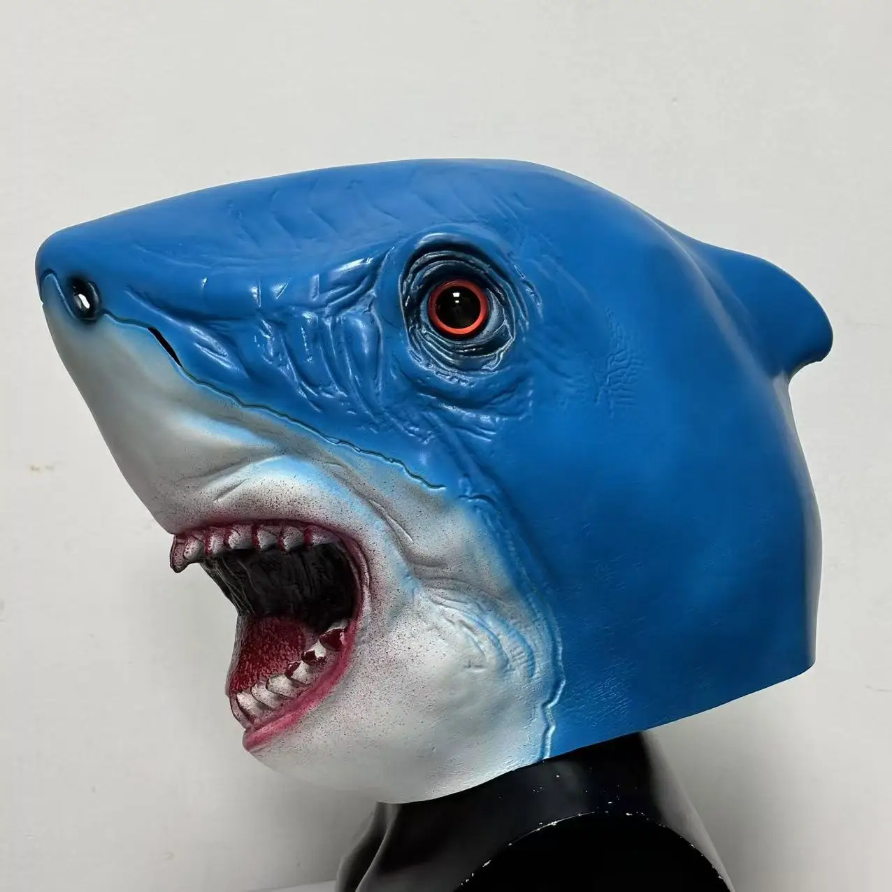 

Blue Shark Full Head Latex Mask Halloween Party Masquerade Costume Prop Scary Cosplay Accessories for Adults