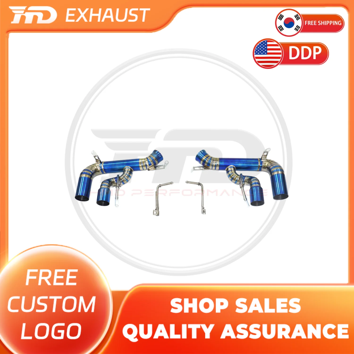 

HMD Exclusive Customization Exhaust Simple Catback for Ferrari GTC4Lusso V12 6.2L Titanium Alloy Without Valve WIth Valve