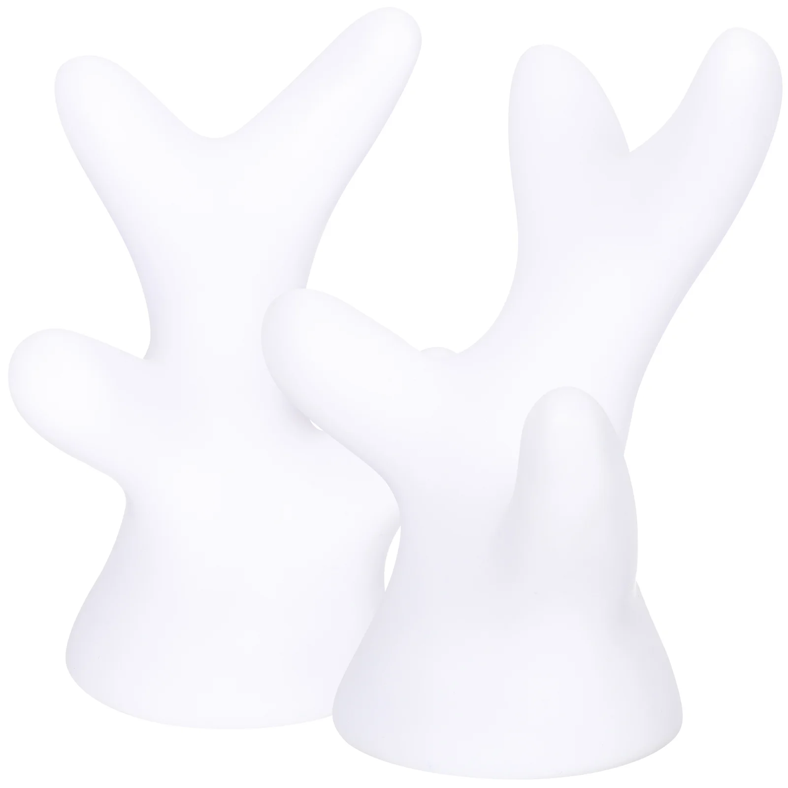 

2 Pcs Antlers Design Decorative Deer Horn Reusable Compact Silica Gel Small White Decoration Personalized