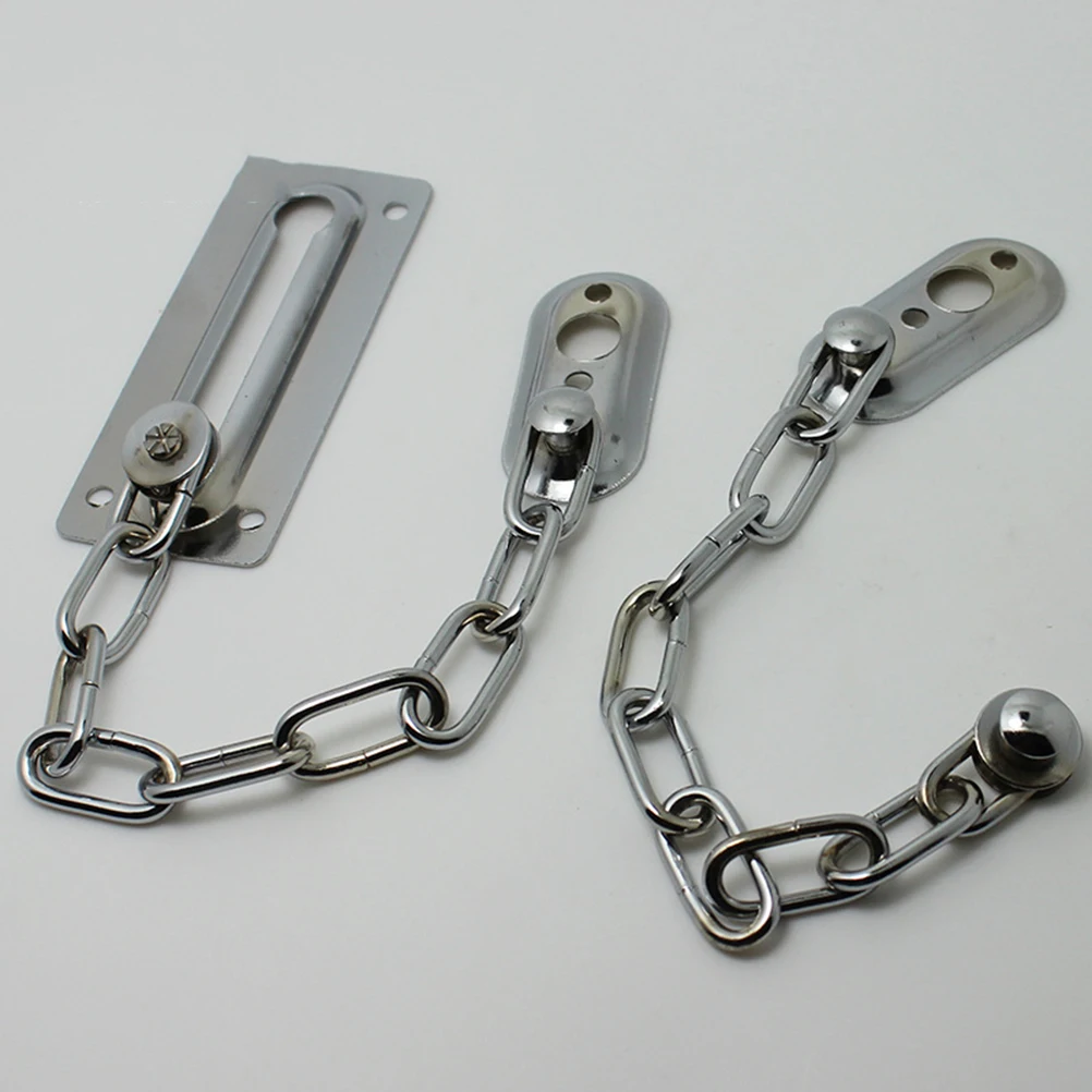 1 قطعة قفل سلسلة الباب مكافحة سرقة مزلاج الأمان قسط الحديد حماية دائمة للمنزل خزانة باب سلسلة قفل بمزلاج #2