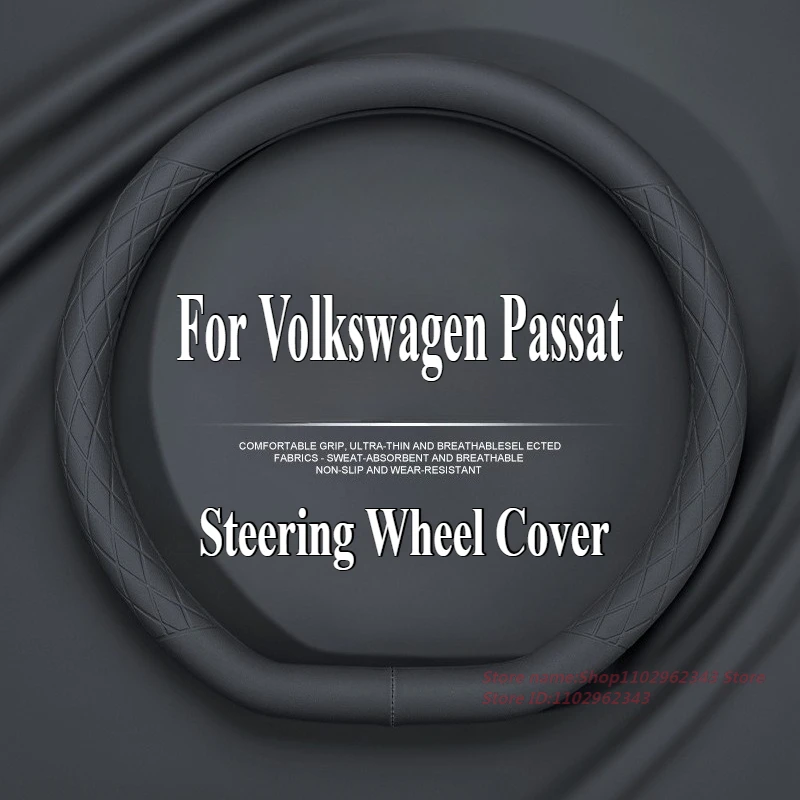

For Volkswagen VW Passat 25 Nappa Leather Steering Wheel Cover Ultrathin Anti Slip Four Season Universal Car Interior Accessory