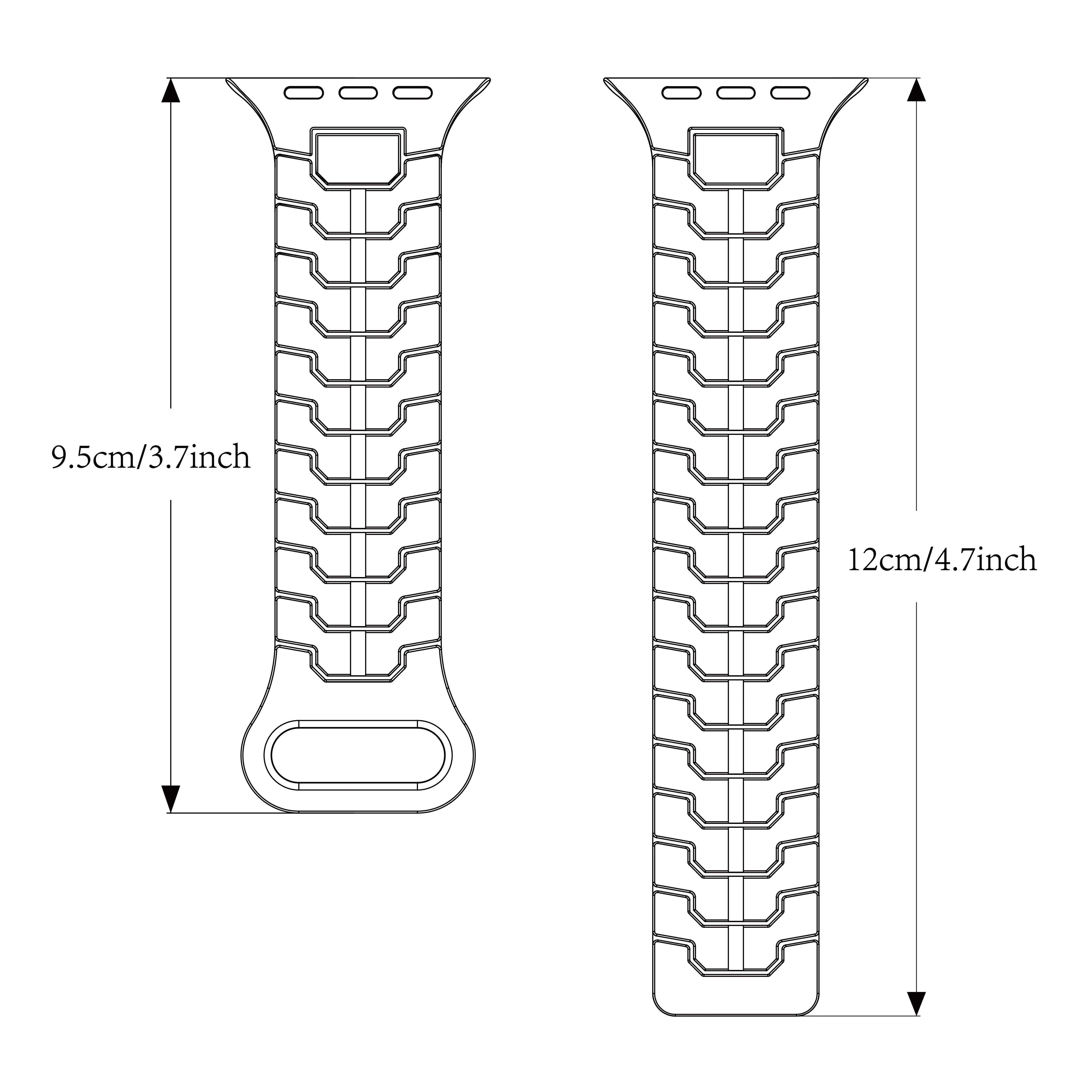 Adatto per cinturini Apple Watch di dimensioni 42/44/45/46/49MM, cinturini di fissaggio magnetici in silicone iWatch 11, 10, 9, 8, 7, 6, 5, 4SE