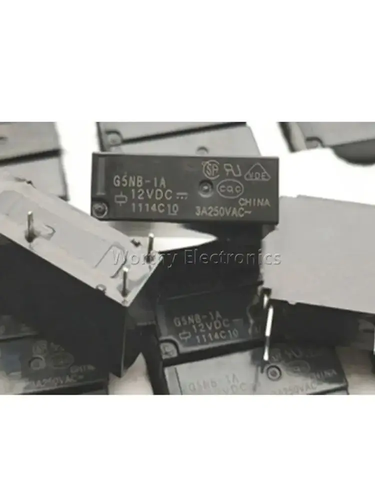 Free Shipping 10PCS/LOT G5NB-1A 12VDC 12V 4pPIN 3A Relay DC12V