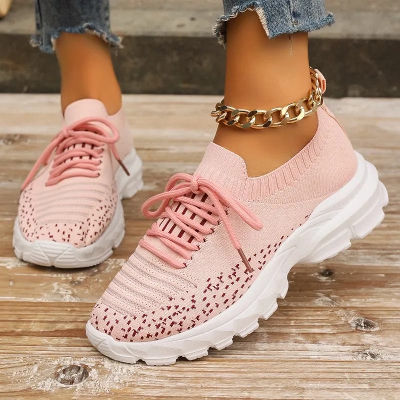 

Женские кроссовки без шнуровки, сетчатые дышащие кроссовки на плоской вулканизированной подошве, Повседневная прогулочная обувь, Новинка осени 2022