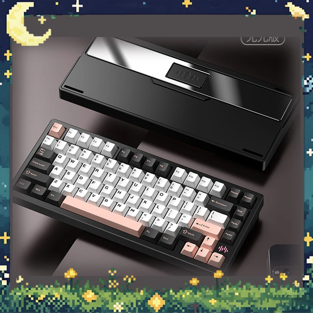 PMO WAVE75 Mechanical Keyboard 75% Aluminum Custom Keyboard Wireless Bluetooth Quick Release Design for Gaming Office PC