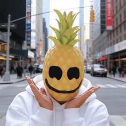 Fruit Mask Novelties Halloween Cosplay Latex Mascara Full Face Cyberpunk Helmet Pineapple Banana Grape Durian Costume for Women