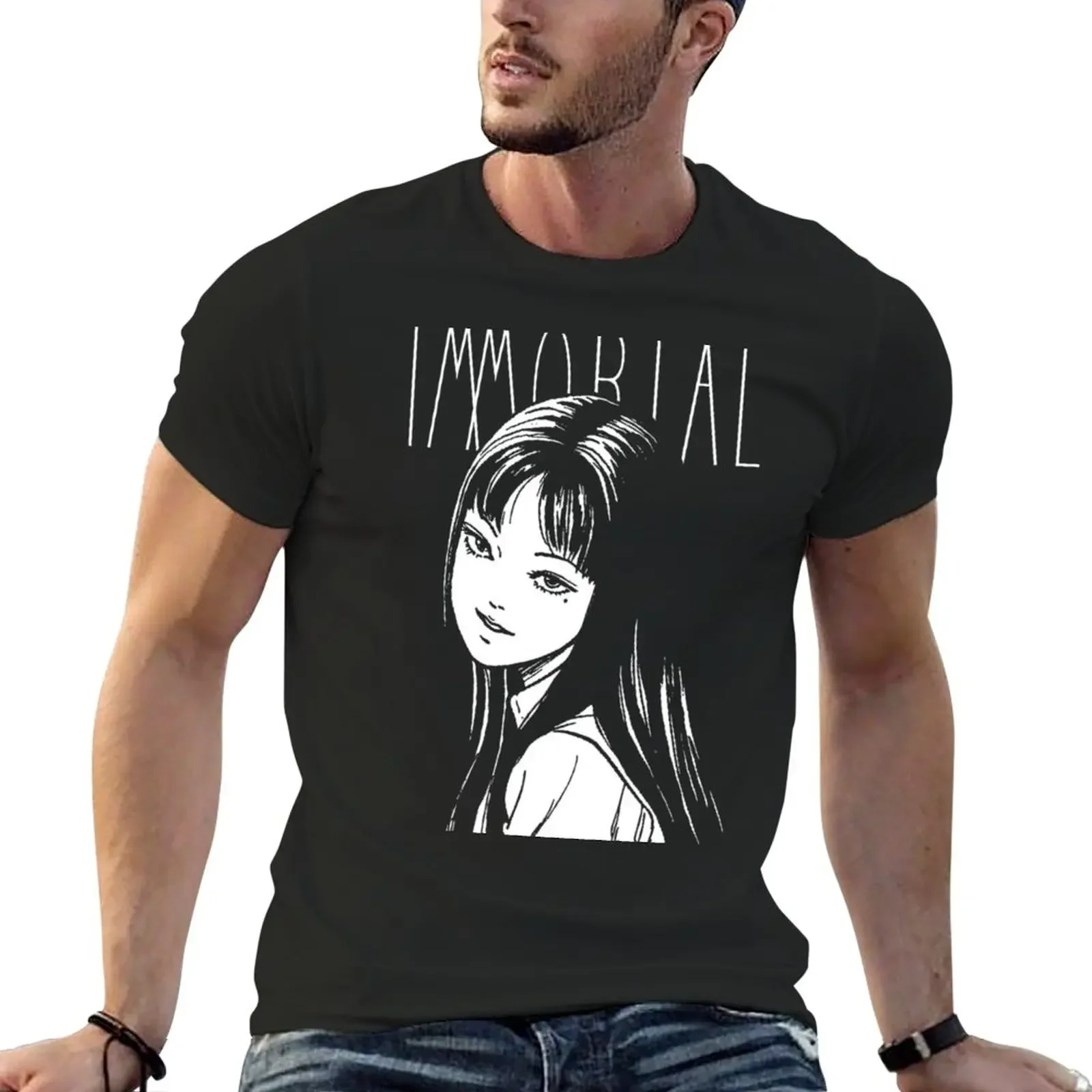 New Tomie Immortal T-Shirt custom t shirts kawaii clothes black t shirt mens workout shirts