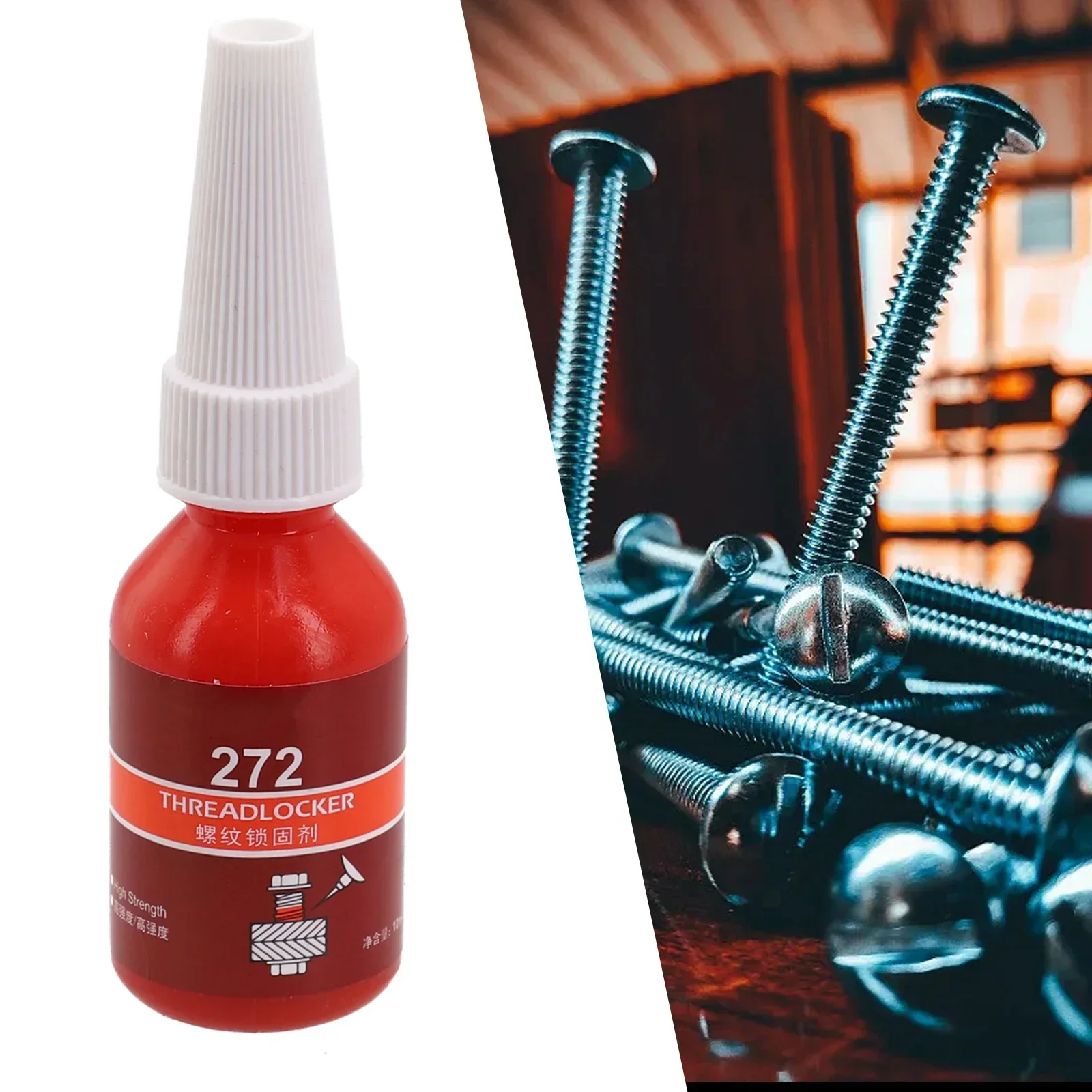 10ml High Strength Medium Viscosity Threadlocker 272 Thread Locking Adhesive For Adhesive Double Head Threads Of Cylinder Head