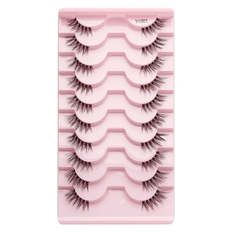 

Y10 mink false eyelashes makeup faux 3d mink lashes natural long fake eye lashes