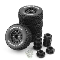 RC Truck Wheels & Rubber Tires 12 14 17mm Hex for 1/8 1/10 Scale RC On Road Car HSP Sonic 94102 GT LC RACING PTG-2 Tamiya TT02