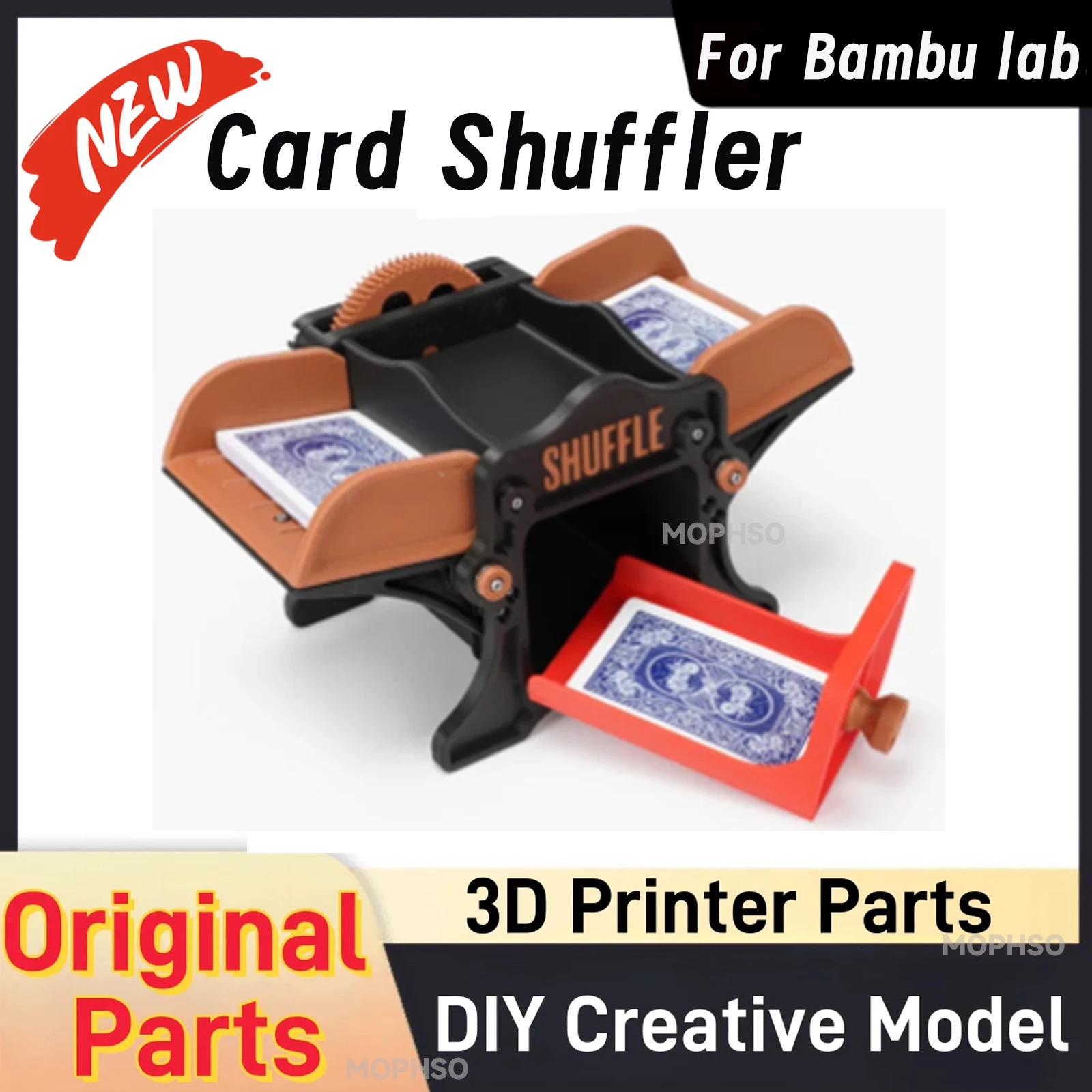 Bambu Lab 3D printing DIY Creative Model Card Shuffler LED Light  Boat Gifts 3D Printer Parts Bambu lab Model Mouse Toy Gun