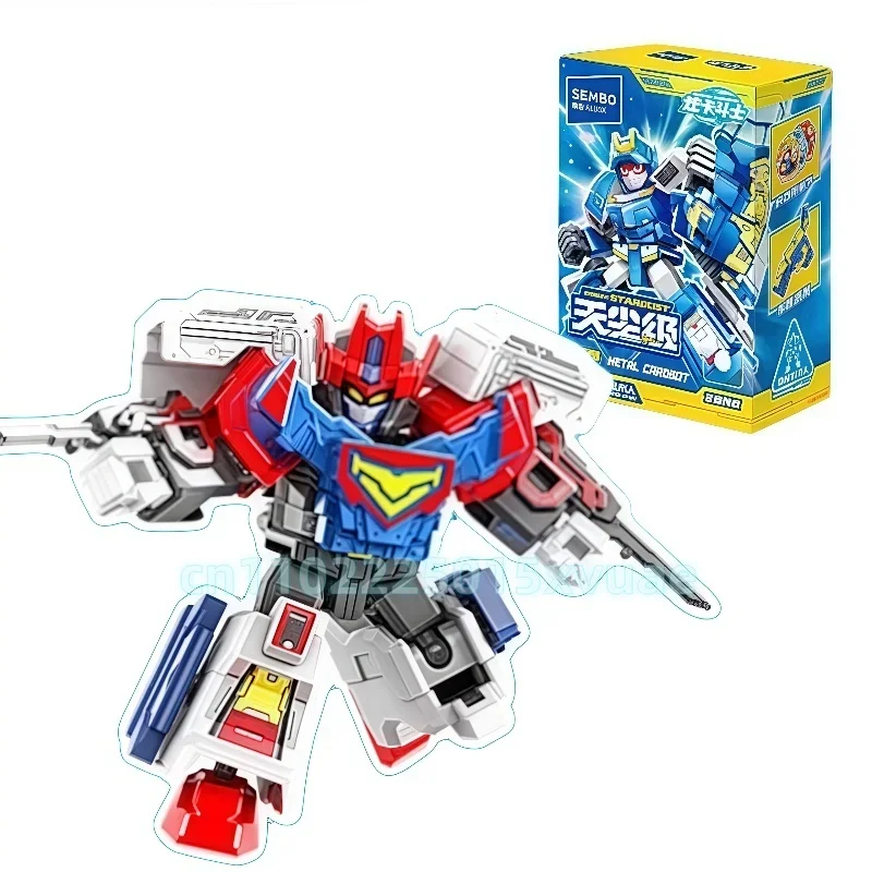 

Sembo Building Blocks METAL CARDBOT Ultimate Blue Cop Mega Trucker Assembling Movable Model Blind Box Children's Christmas Gift