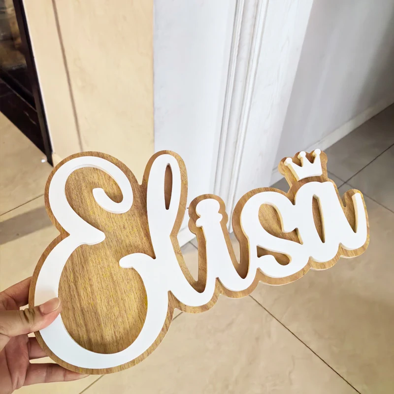 

Custom Name Sign for Kids Room Wooden Wall Decor Nursery Decor Crib Baby Name Sign Personalized Baby Shower