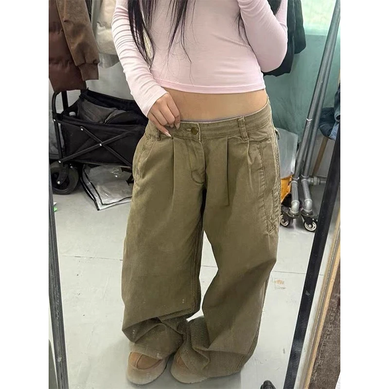 Y2K American Retro Wide Leg Casual Pants Men Women 2026 Loose Straight Street Match Long Pants Casual Trousers for Youth