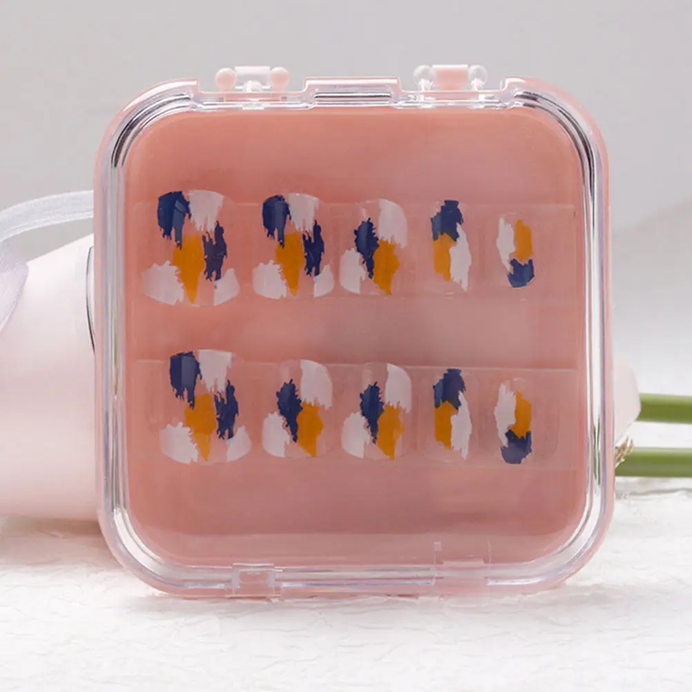 

6Pcs Nail Storage Boxes Multi-Function ABS Organizers Compact Manicure Holders Convenient Small Nail Accessory Container