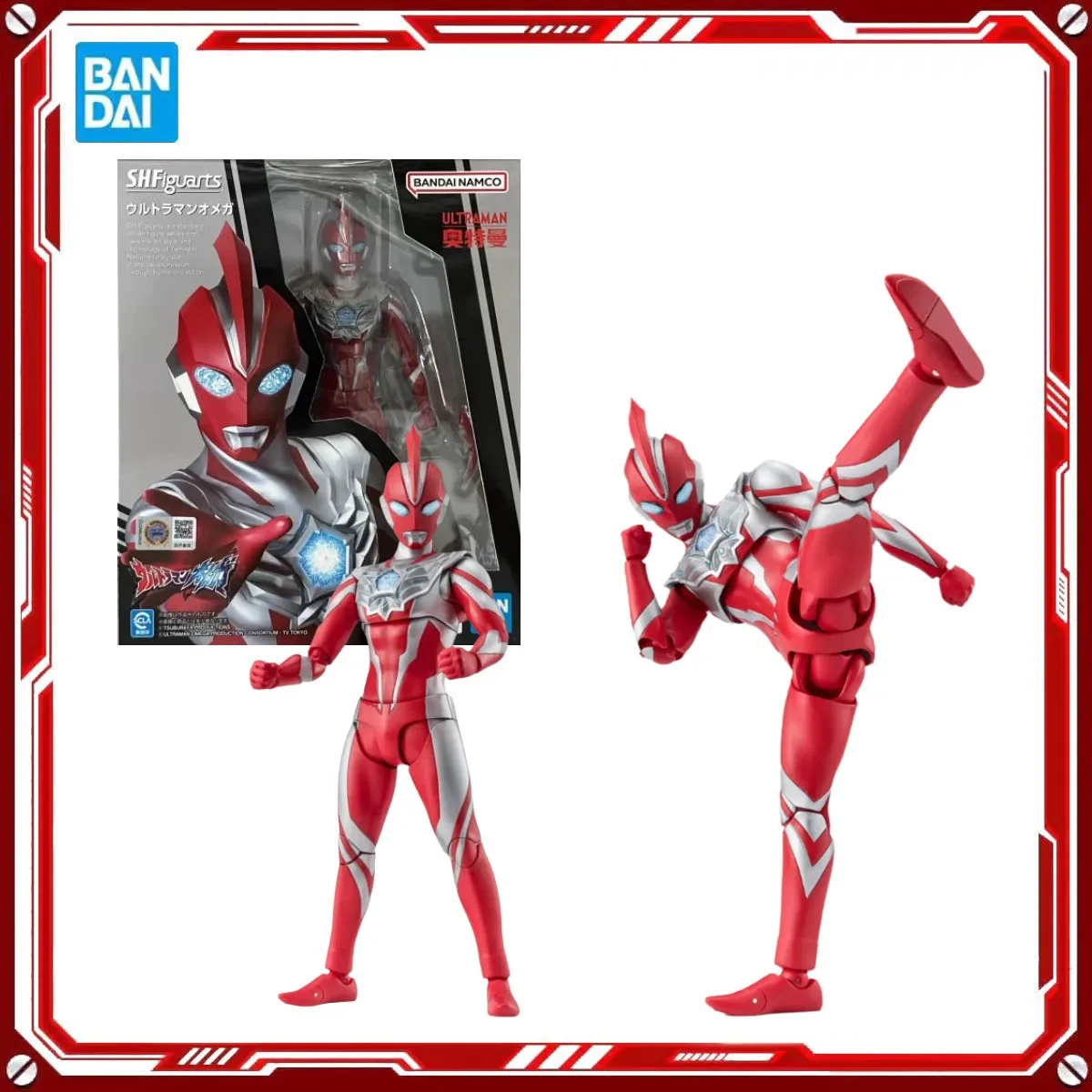 

Bandai Genuine Ultraman Anime Model Kits Ultraman Omega Toys SHF Action Figure Assembly Model Gift for Kids Christmas present