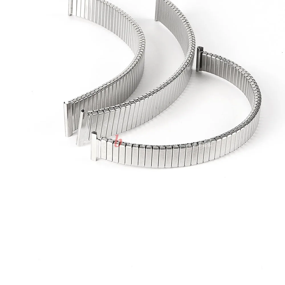 12 14 16 مللي متر 18 مللي متر 20 مللي متر حزام الساعات المرن الفولاذ المقاوم للصدأ قابل للتعديل حزام ساعة اليد الرجال النساء تمتد توسيع معصمه اكسسوارات