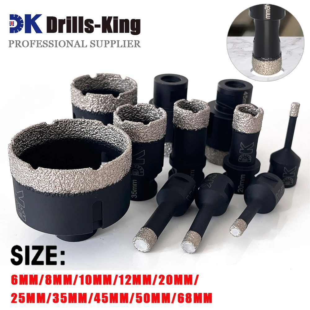 M14 Thread Diamond Dry Drill Bit Granite Brick Ceramic Glass Hole Saw Opener Drilling Tool 20/25/30/35/40/50/55/60mm