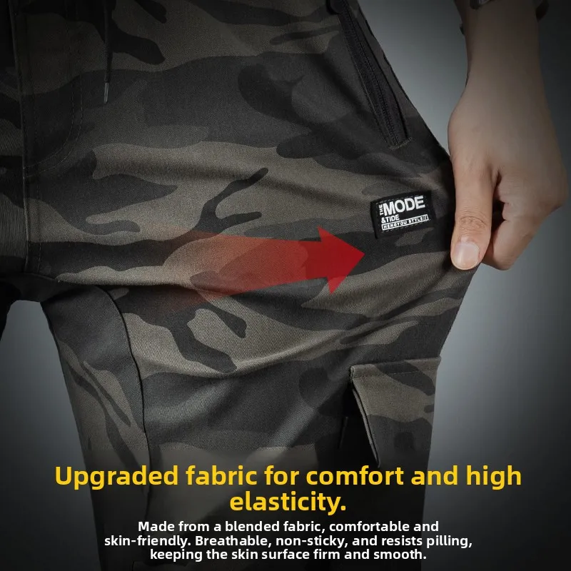 Camouflage Work Pants Men's Loose Double Layer Thick Autumn Winter Casual Trousers Multi Pockets Wear Resistant  Weld...
