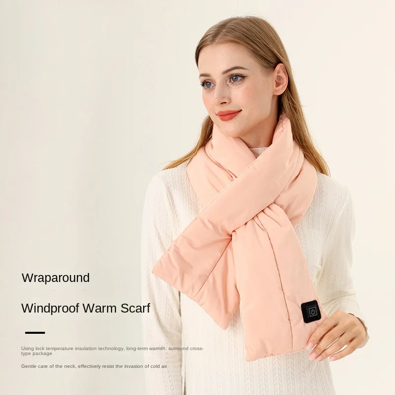 Winter New Warm Scarf women's Advanced Sense Of Fashion Windproof Thickened Solid Color Simple Plus Velvet Neck Long 24W016