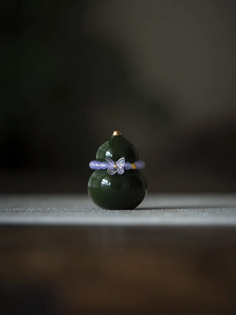 Handcrafted Gourd Tea Pet New Chinese-style Creative Butterfly Pendant Gourd Decorative Piece Tea Ceremony Accessories Teaware
