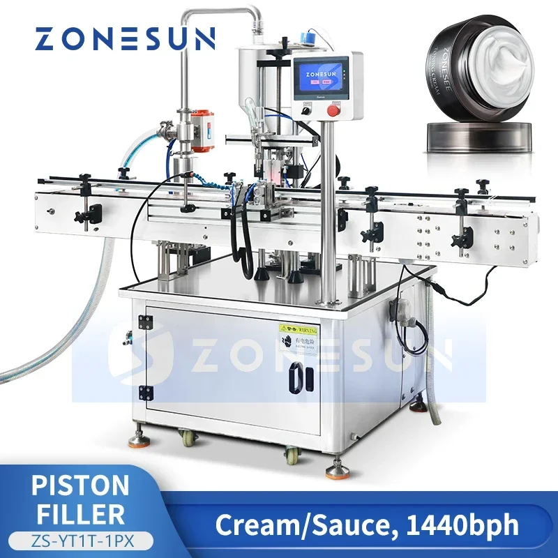 Zonesun ZS-YT1T-1PX Lotion Thick Paste Filling Machine Pneumatic Servo Filling Equipment