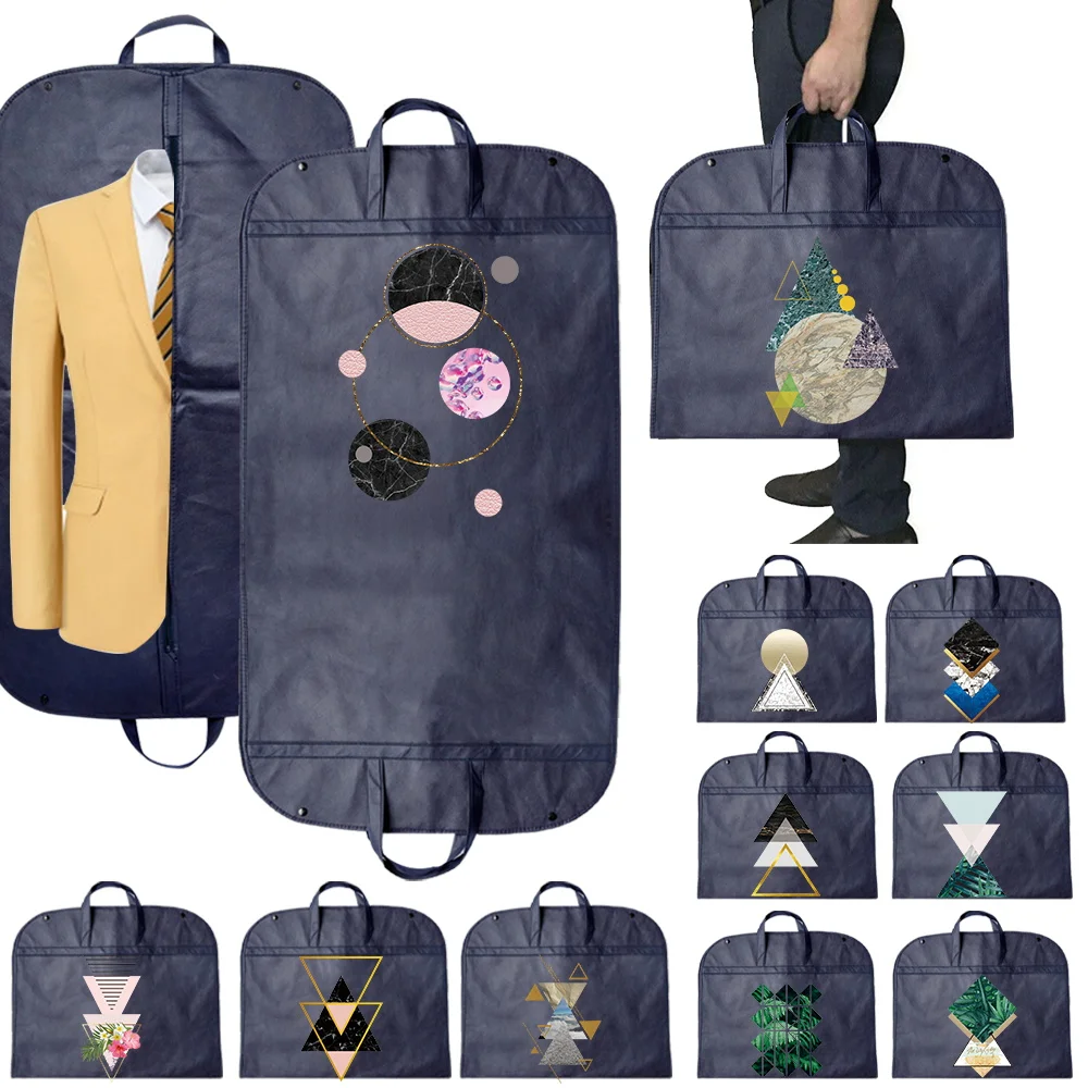 Zipper Clothes Dust-proof Cover New Shape Pattern Blue Enclosed Household Garment Protector Fully Cover Bag Hanging Storage Bags