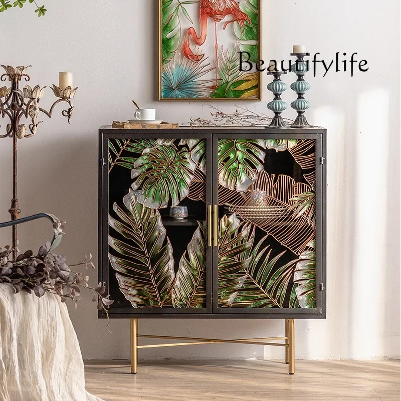 American Cloisonne Enamel Storage Sideboard Personalized Hand-Painted   거실서랍장  خزانات غرف المعيشة   furniture