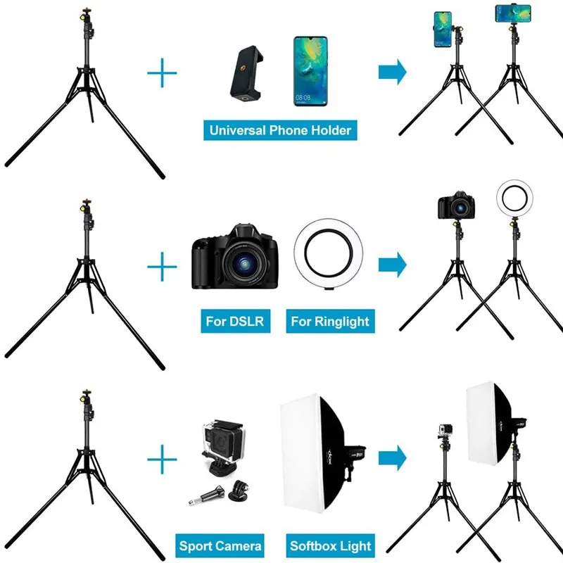 Nagnahz 78" Aluminum Alloy Foldable Light Stand 5