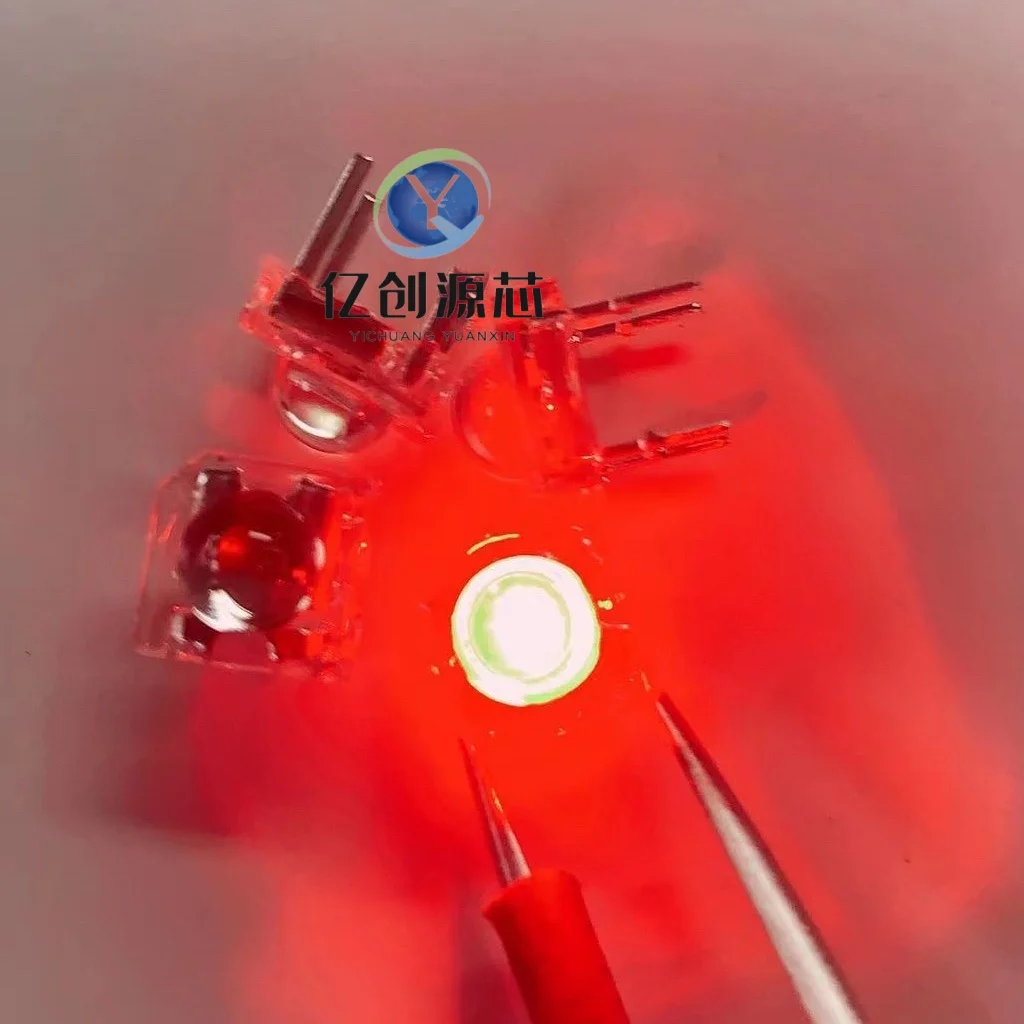 10~1000pcs 5MM piranha red light, 0.5W high-power high-brightness LED beads, red Reiz Crown brake taillights, car lights