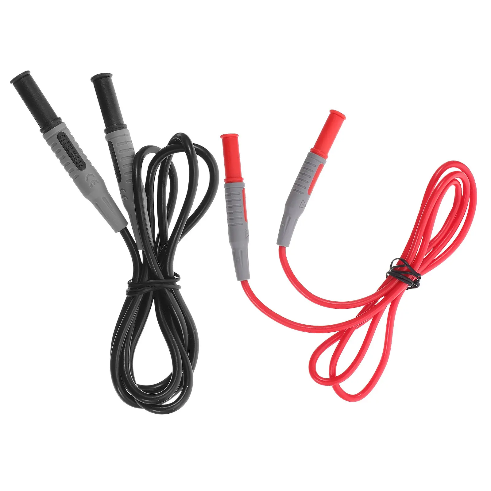 2Pcs Multimeter Test Leads Kit Versatile Flexible Electrical Test Cables Dual-Color Polarity Identification for Multimeter