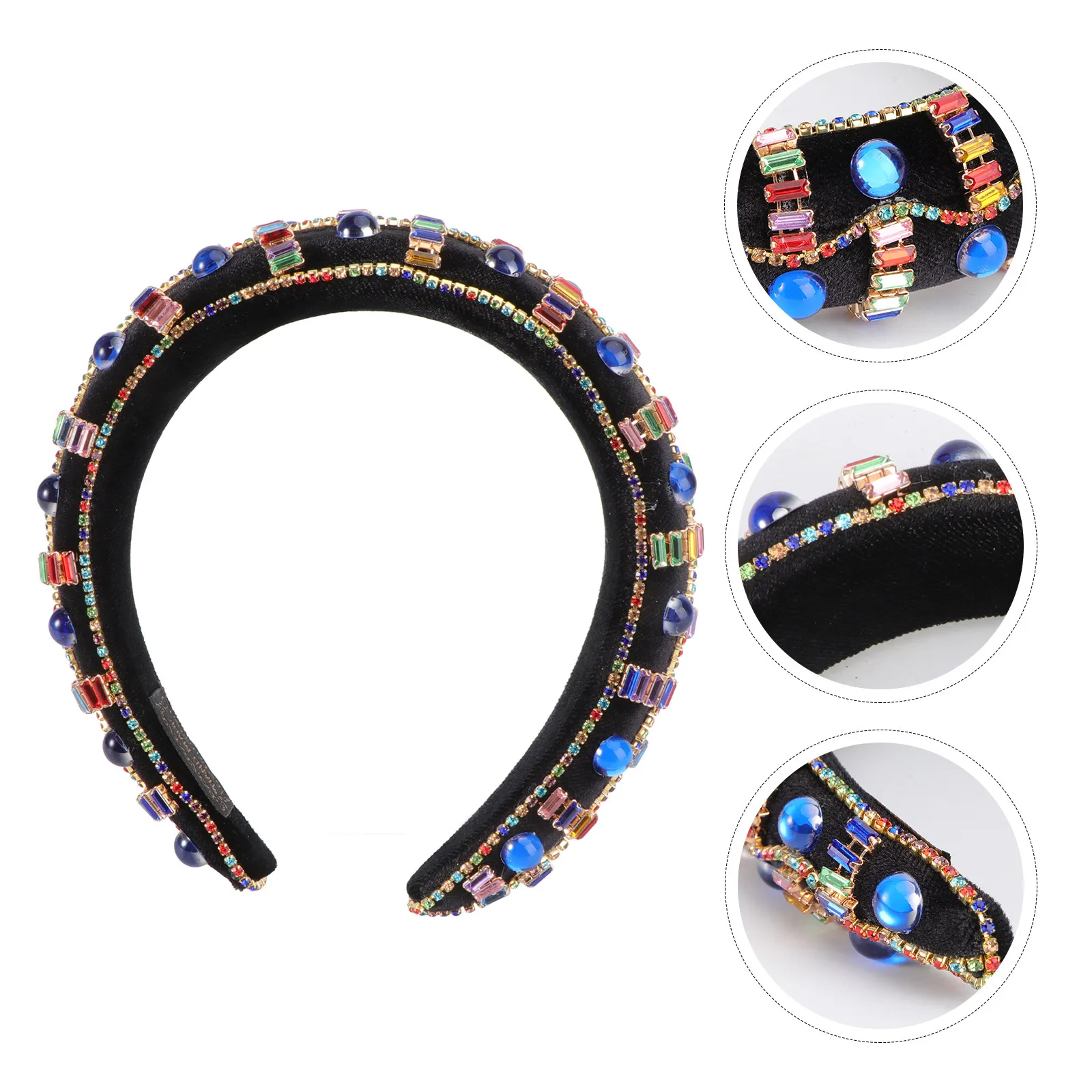 

1Pcs Vintage Retro Hair Hoop Royal Court Style Breathable Comfortable Headband Makeup Face Washing Hair Accessories Party and