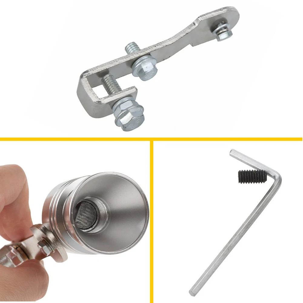 Universal Car Fake Turbo Sound Exhaust Whistle off Blow Valve Simulator Whistler EOV Car Silver Aluminum Blow Off Valve Noise