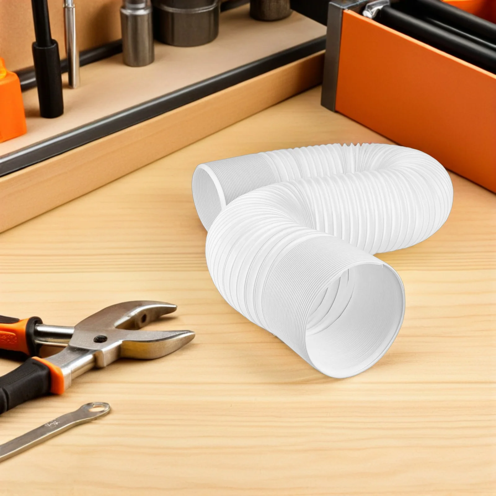 

1pc Exhaust Pipe for Mobile Air Conditioner Duct Hose Vent Telescopic Heat Resistant Sturdy Long Retractable Polypropylene