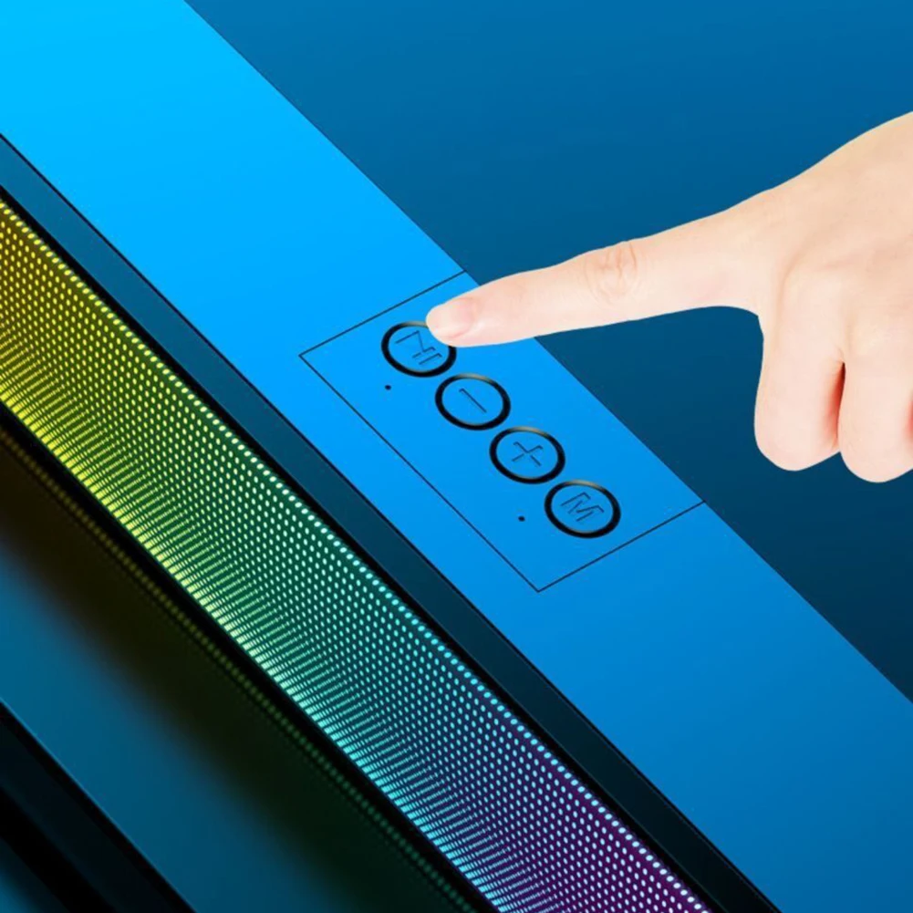 مكبر صوت لاسلكي RGB محمول متوافق مع بلوتوث ، مكبرات صوت صغيرة ، يعمل بمنفذ USB ، وسائط متعددة ، مضخم صوت للكمبيوتر الشخصي ، كمبيوتر محمول