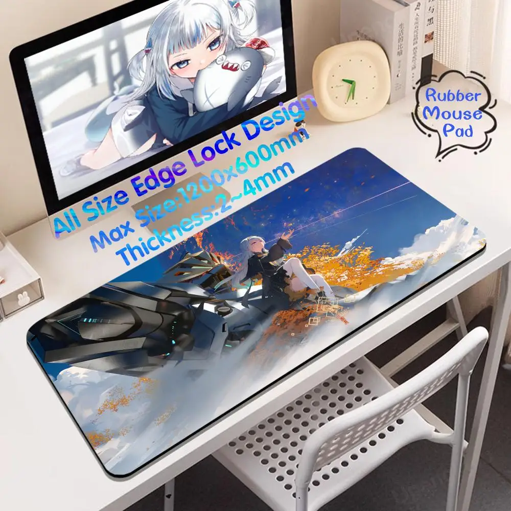 Honkai Star Rail Firefly Mouse Pad Rubber Mouse Pad 4mm Cushion Super Gaming Mouse Pad Big Large keyboard Accessories