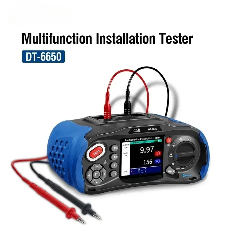 DT-6650 Fast High Current Loop Test Multifunction Insulation Resistance Tester with 3.5inch TFT Color LCD Display